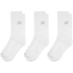 New Balance Kids 3 Pack Of Crew Socks in White
