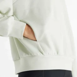 New Balance Tech Knit Oversized 1/4 Zip Top in Mint