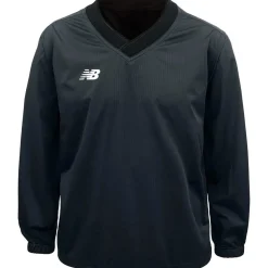 New Balance V Neck Regular Fit Long Sleeve Sweatshirt in Black
