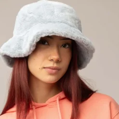 New Era Teddy Fur Bucket Hat in Blue