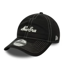 New Era 9twenty Contrast Stitch Adjustable Cap in Black