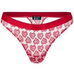 NICCE Heart Print Bikini Bottom in Pink