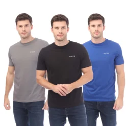 NICCE Mens Duka 3 Pack T-Shirt in Navy Grey