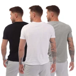 NICCE Mens Sully 3 Pack T-Shirts in Black Grey White