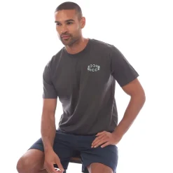 NICCE Mens Tanetta Logo T-Shirt in Charcoal