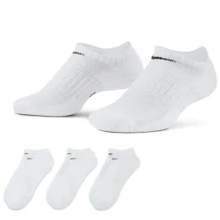 Nike 3 Pack Cushioned No Show Socks in White