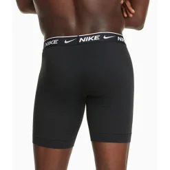 Nike 3 Pack Long Boxers Mens in Black