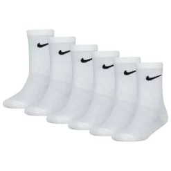 Nike 6 Pack Of Crew Socks Childrens in White