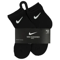 Nike 6 Pack Quarter Ankle Socks in Black