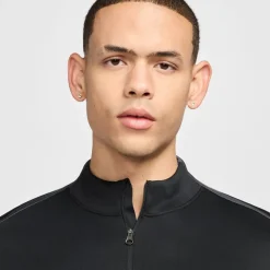 Nike Academy Pro Dri Fit Mock Neck Long Sleeve Sweatshirt in Black