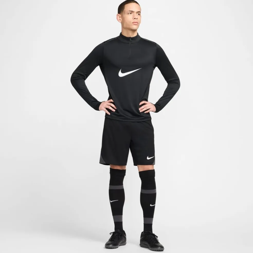 Nike Academy Pro Dri Fit Mock Neck Long Sleeve Sweatshirt in Black