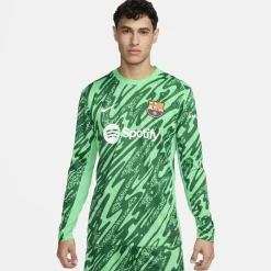 Nike Barcelona Home Goalkeeper Shirt 2024 2025 Adults in Green
