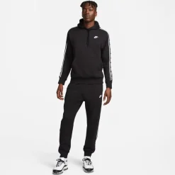 Nike Club Fleece Graphic Hooded Tracksuit in Black
