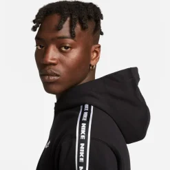 Nike Club Fleece Graphic Hooded Tracksuit in Black