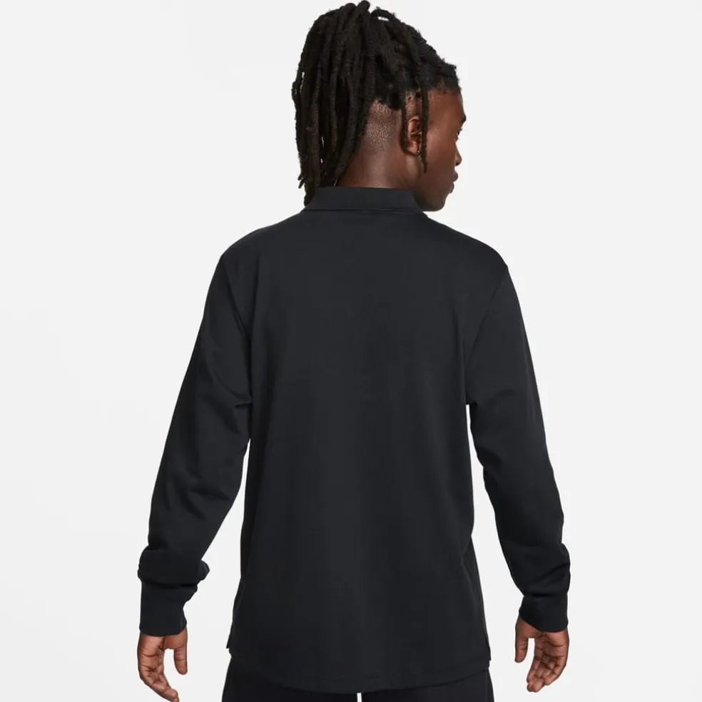 Nike Club Long Sleeve Knit Shirt in Black