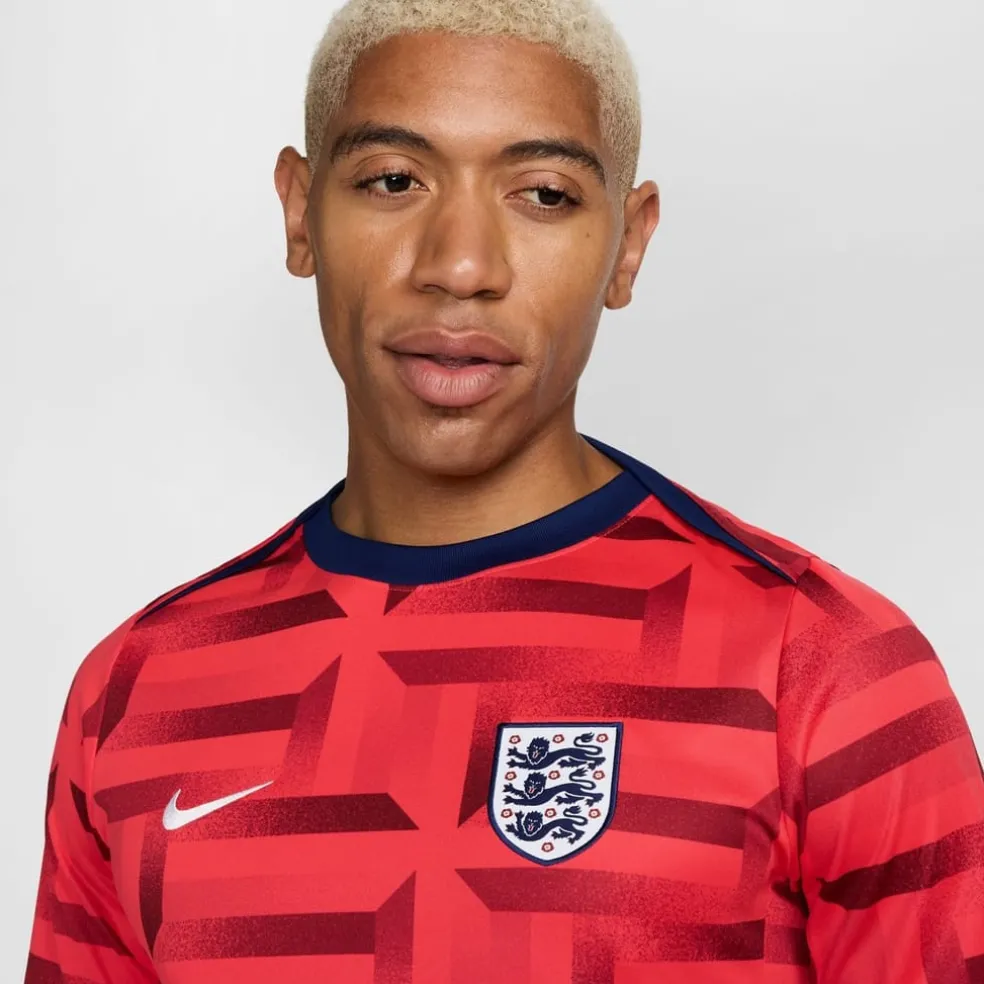 Nike England Academy Pro Pre Match Shirt 2024 Adults in Red