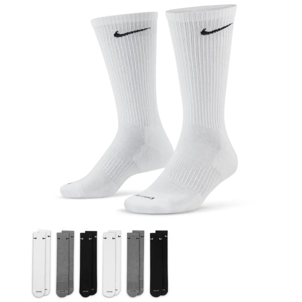Nike Everyday Plus Cushioned Training Crew Socks (6 Pairs) in Multi