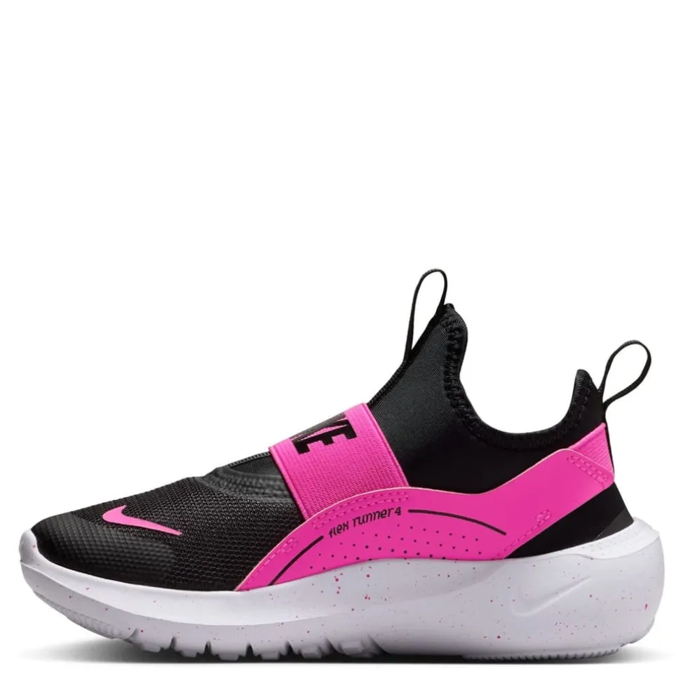 Nike Flex Runner 4 Slip On Sneakers Childrens in Black