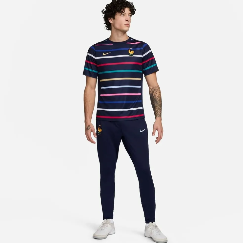 Nike France Academy Pro Home Pre Match Shirt 2024 Adults in Blue