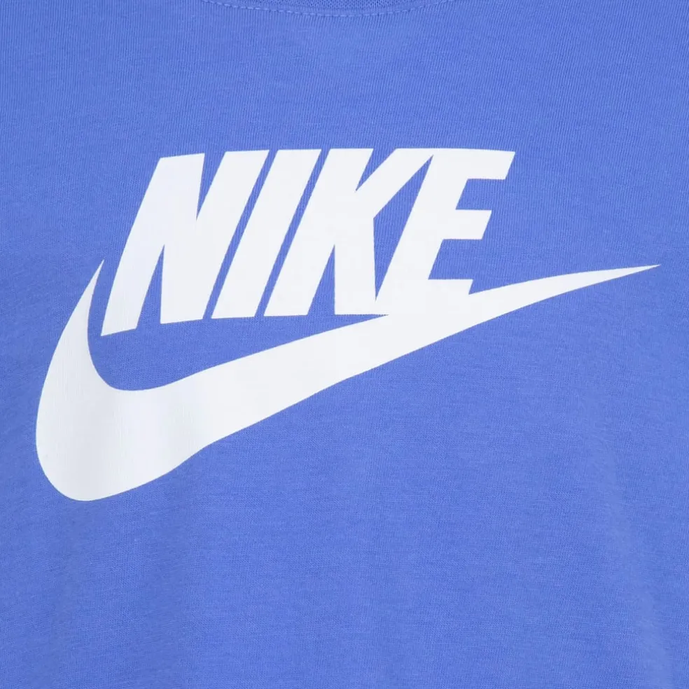 Nike Girls Club Boxy T-Shirt in Blue