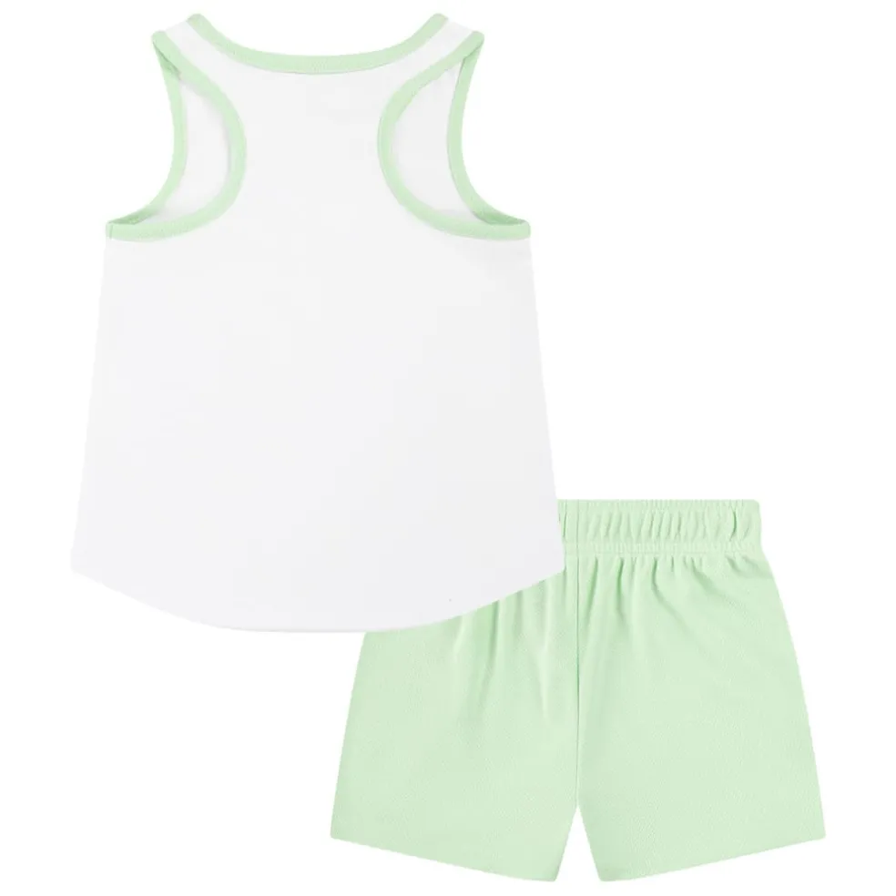 Nike Girls Happy Camper Mesh Short Set in Green