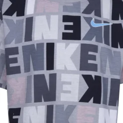 Nike Girls Knitted T-Shirt & Shorts Set in Blue