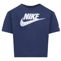 Nike Girls Sci-Dye Boxy T-Shirt in Navy