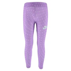 Nike Girls Sport Essential Allover Print Leggings in Violet