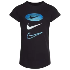 Nike Girls Summer Daze Pill Swoosh T-Shirt in Black