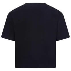 Nike Girls Swoosh Logo Boxy T-Shirt in Black