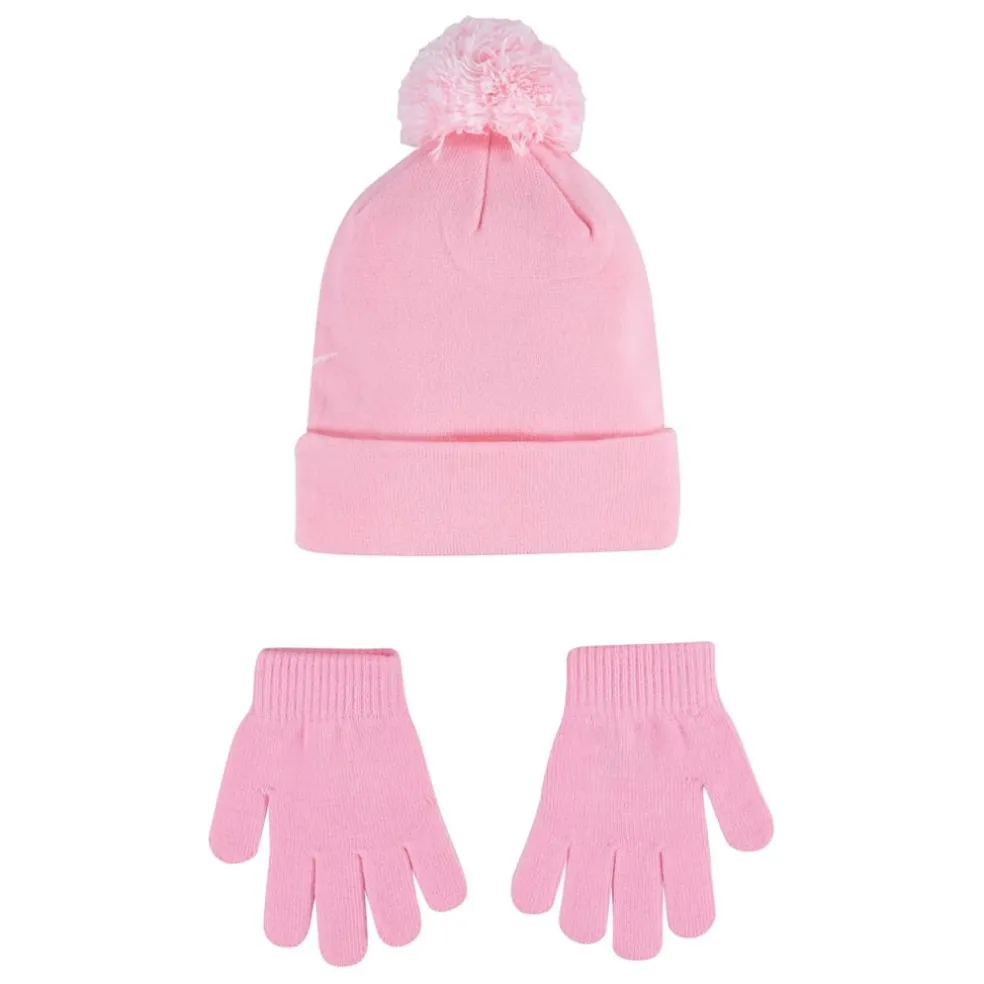 Nike Hat Glove Set Juniors in Pink