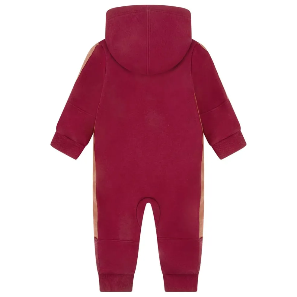 Nike Infants Swoosh Tape Hooded Coverall in Red