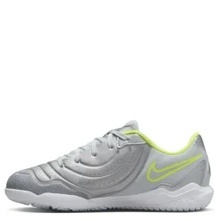 Nike Jr. Tiempo Legend 10 Academy Little Big Kids Indoor Court Low Top Football Shoes in Silver