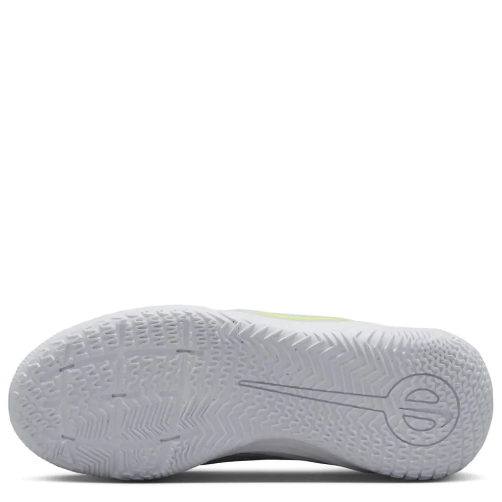 Nike Jr. Tiempo Legend 10 Academy Little Big Kids Indoor Court Low Top Football Shoes in Silver