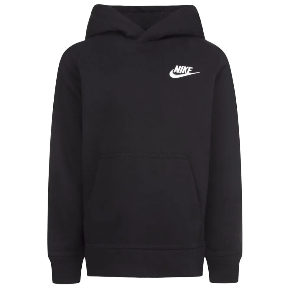 Nike Juniors Club Fleece Hoodie in Black