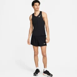 Nike Mens Aeroswift Dri Fit Adv Running Singlet in Black