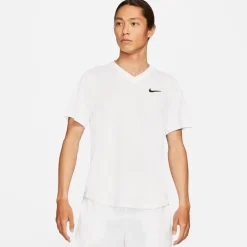 Nike Mens Dri Fit Victory Tennis Top in White
