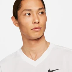 Nike Mens Dri Fit Victory Tennis Top in White