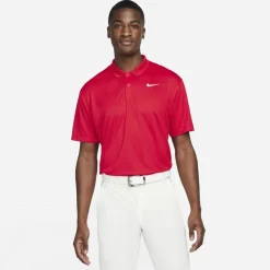 Nike Mens Dri Fit Victory Golf Polo Shirt in Red