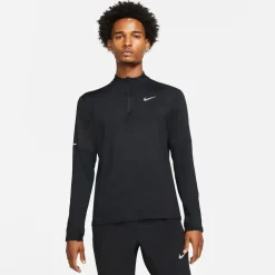 Nike Mens Element 3.0 1 2 Zip Running Top in Black