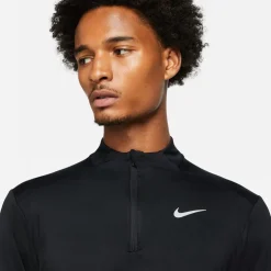 Nike Mens Element 3.0 1 2 Zip Running Top in Black