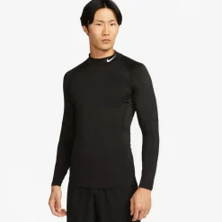 Nike Mens Pro Long Sleeve Top in Black