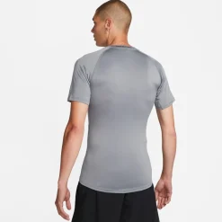 Nike Mens Pro Tight Fit Short Sleeve Top in Grey