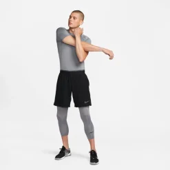 Nike Mens Pro Tight Fit Short Sleeve Top in Grey
