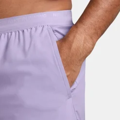 Nike Mens Stride Dri Fit 5 Brief Lined Running Shorts in Purple