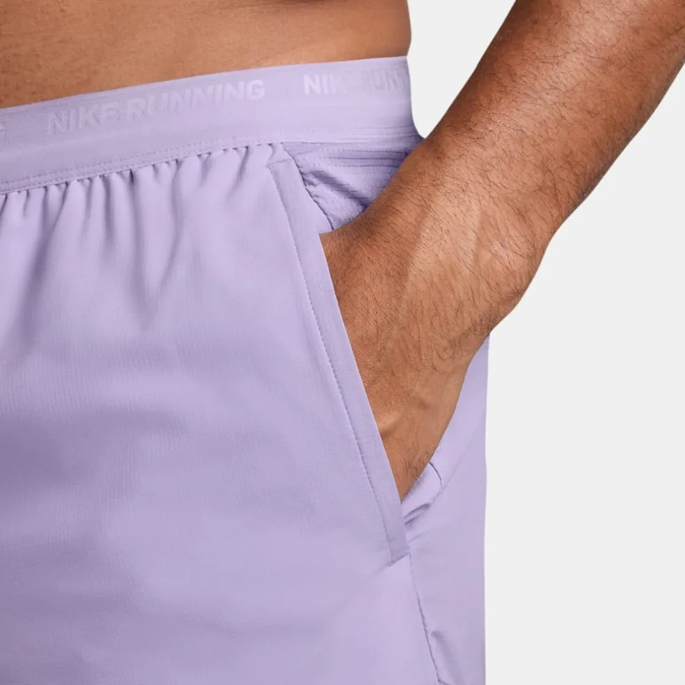 Nike Mens Stride Dri Fit 5 Brief Lined Running Shorts in Purple
