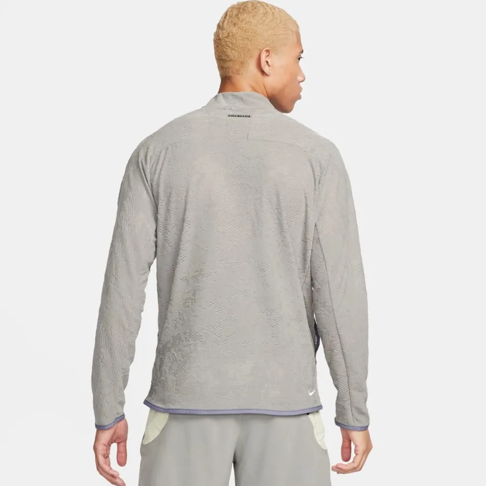 Nike Mens Trail Dri Fit 1 2 Zip Running Top in Green