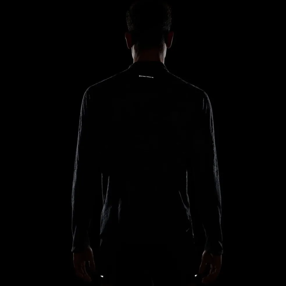 Nike Mens Trail Dri Fit 1 2 Zip Running Top in Green