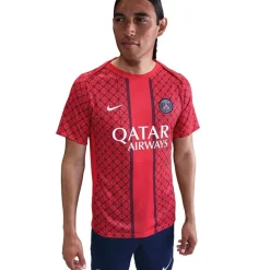 Nike Paris Saint Germain Pre Match Away Shirt 2025 2026 Adults in Red