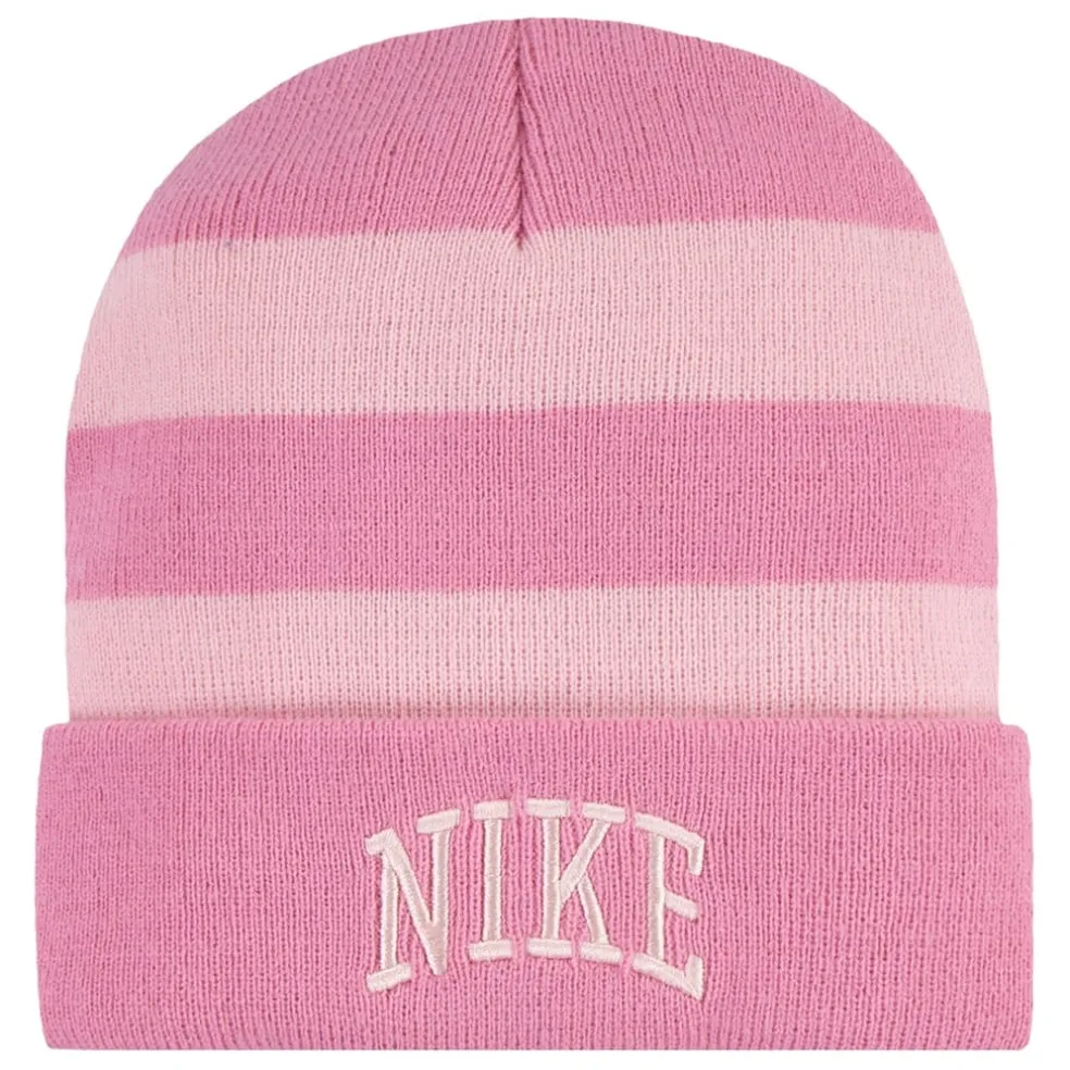 Nike Stripe Beanie Set Juniors in Pink